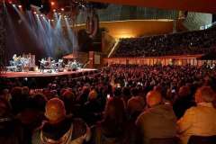 PFM concert in a theatre, view of the stage from the audience