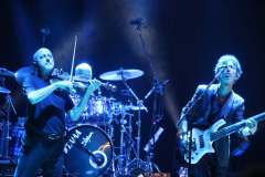 PFM live with drums and bass under blue lights